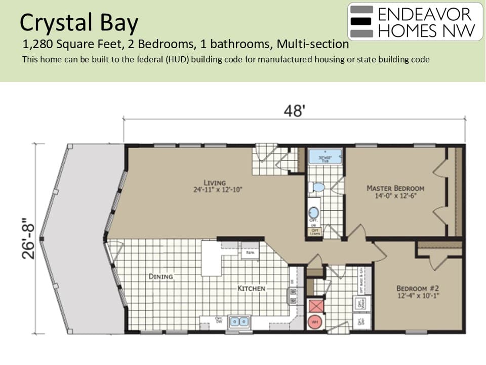 Crystal Bay Estates 1280 floor plan