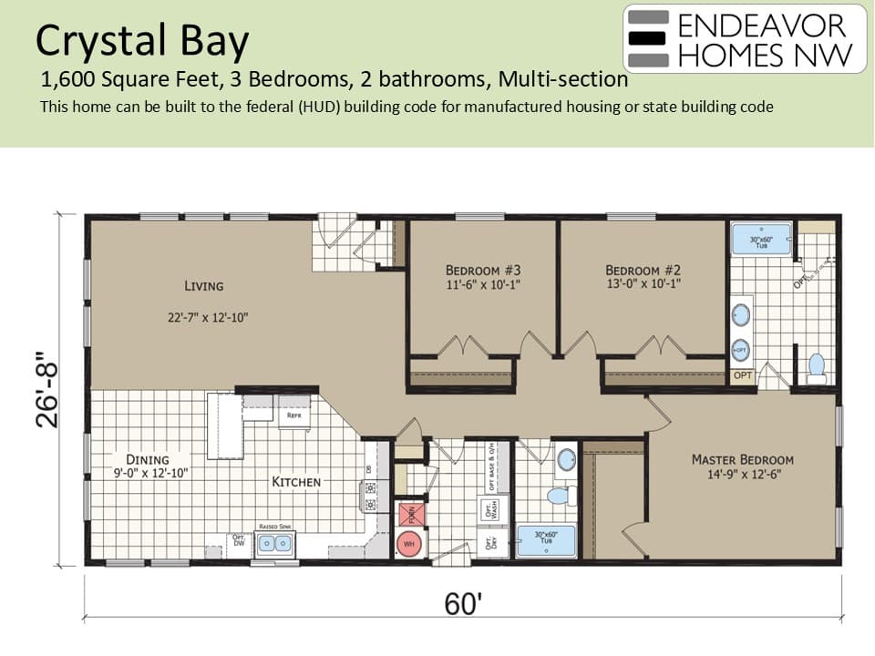 Crystal Bay Estates 1600 floor plan