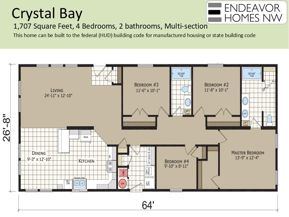 Crystal Bay Estates 1707 floor plan