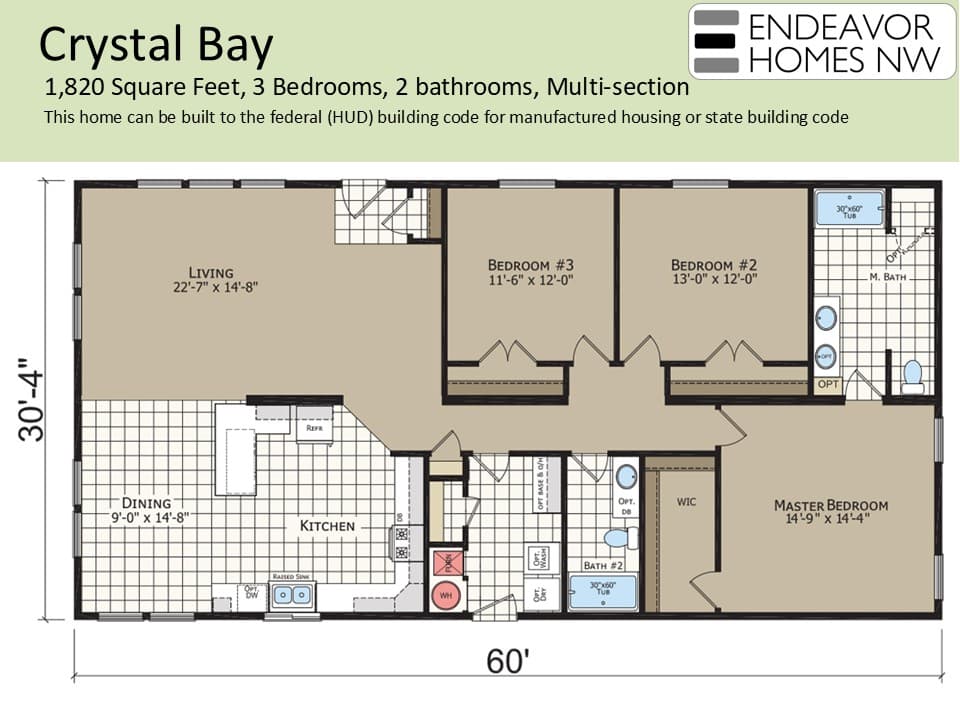 Crystal Bay Estates 1820 floor plan