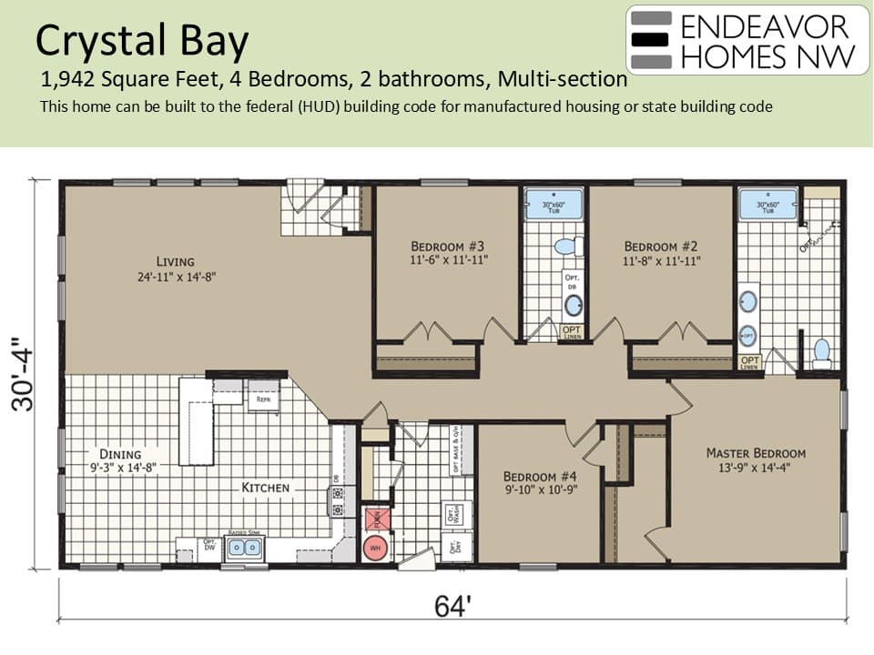 Crystal Bay Estates 1942 floor plan