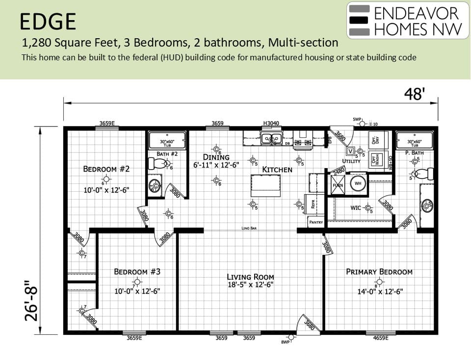 EDGE 1280 floor plan