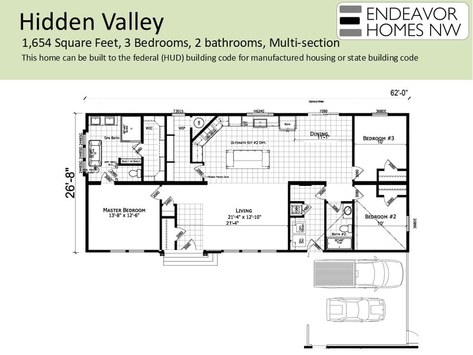 Hidden Valley 1654 floor plan