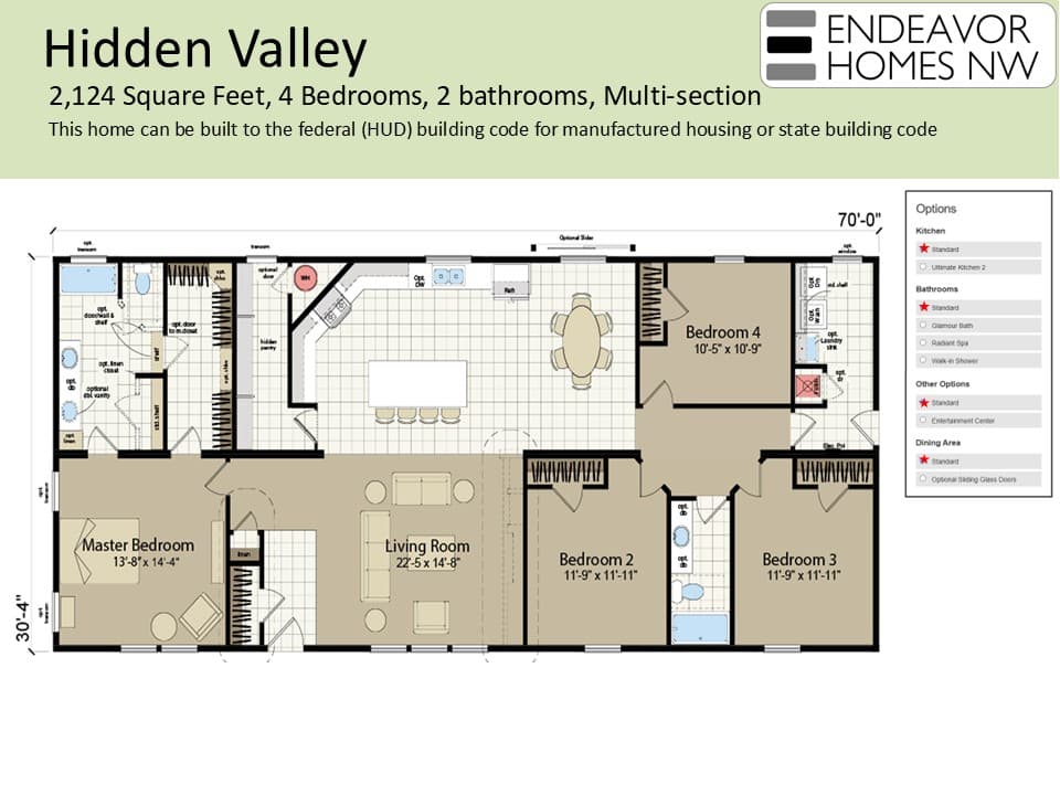 Hidden Valley 2124 floor plan