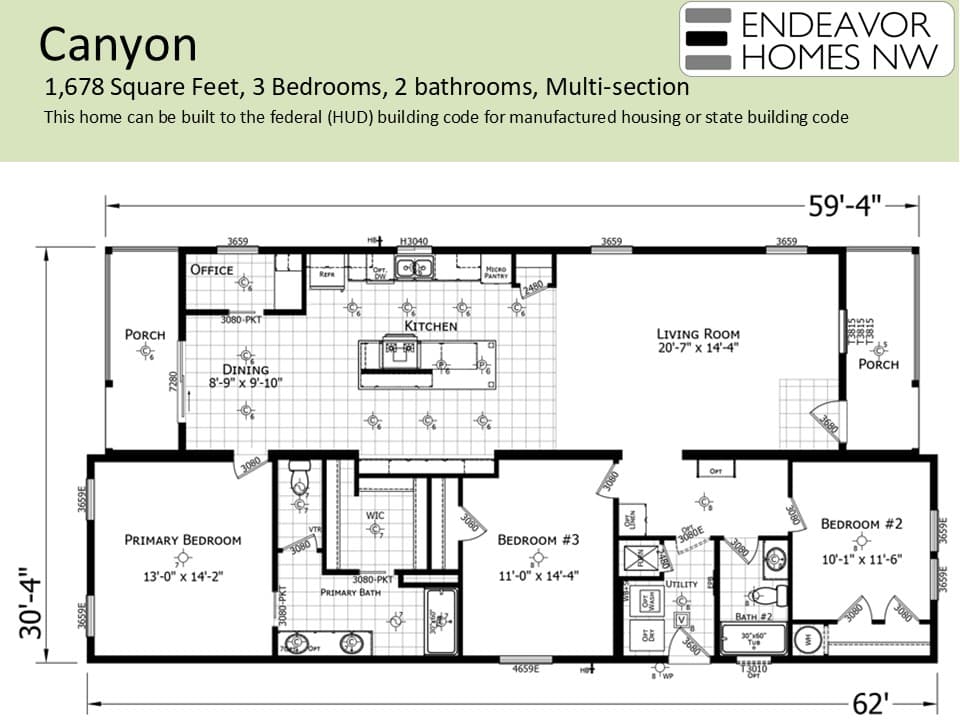 Noble Canyon 1678 floor plan