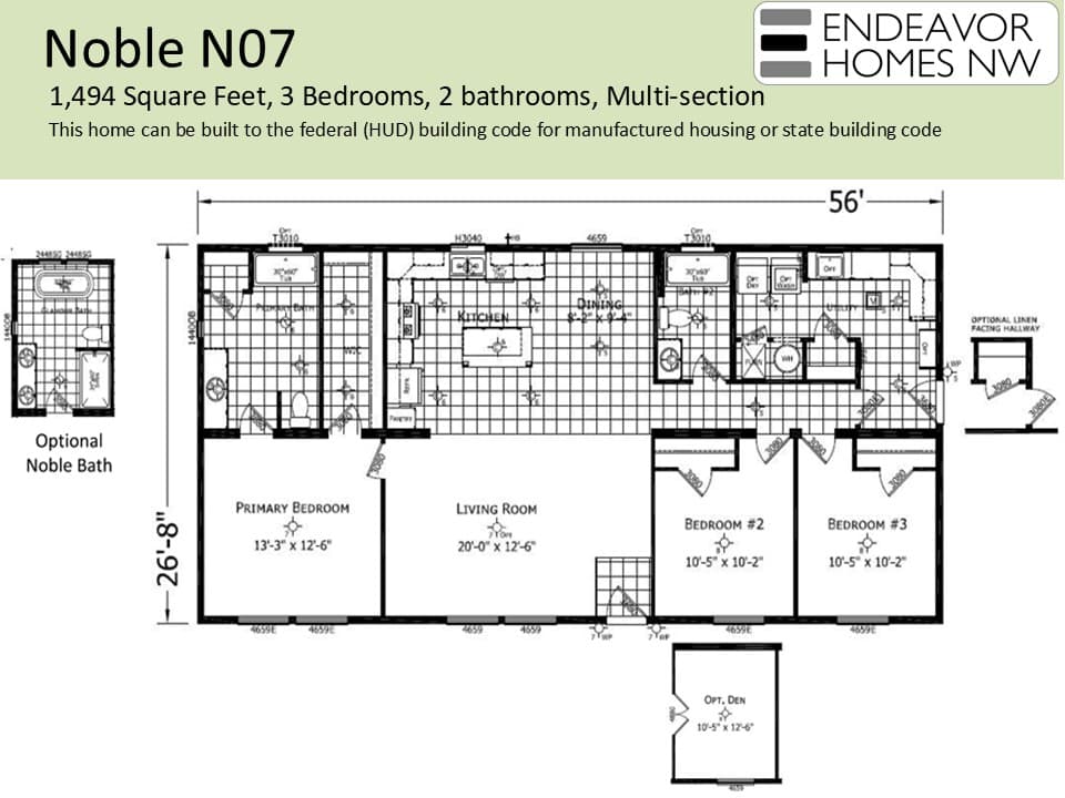 Noble 1494 floor plan