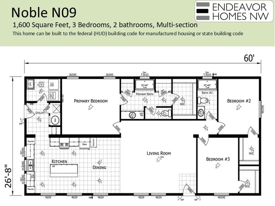 Noble 1600 floor plan
