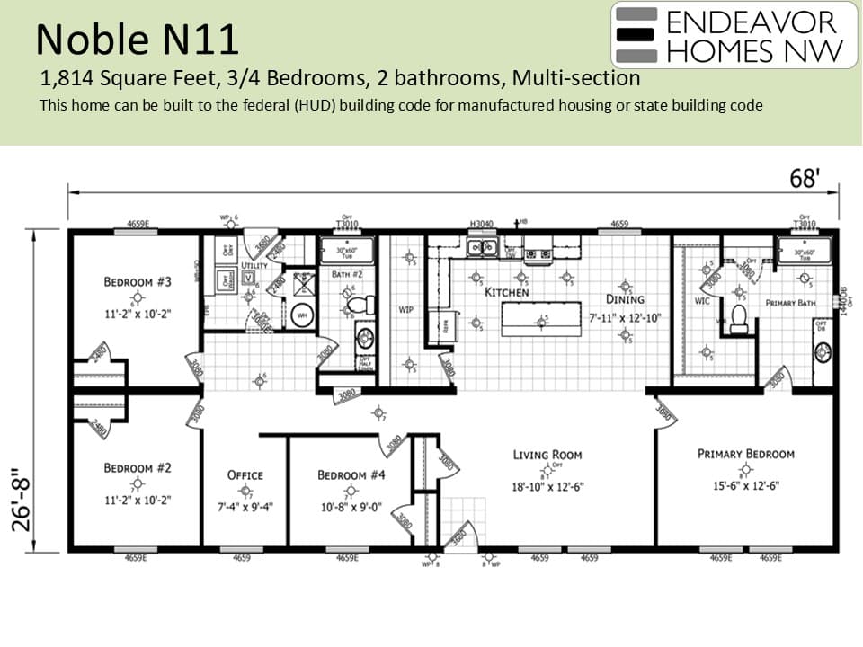 Noble 1814 floor plan