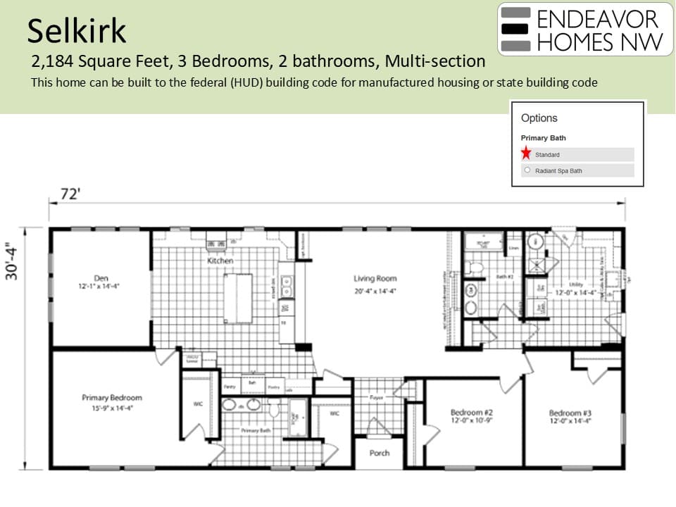 Selkirk 2184 floor plan