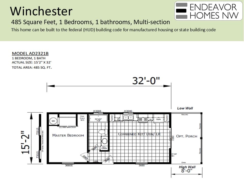 Winchester 485 floor plan