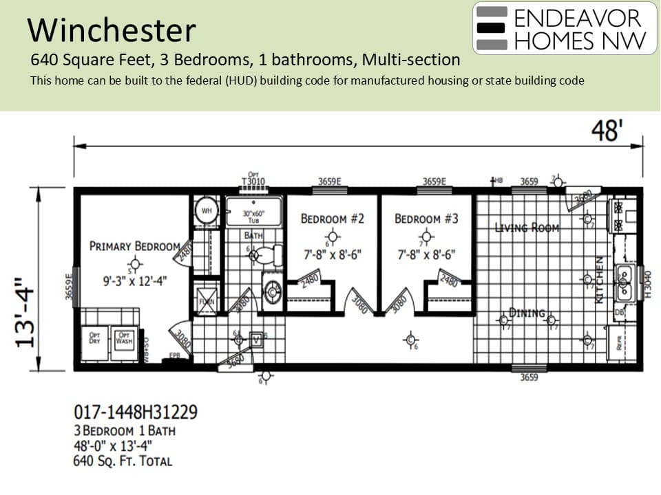 Winchester 640 floor plan