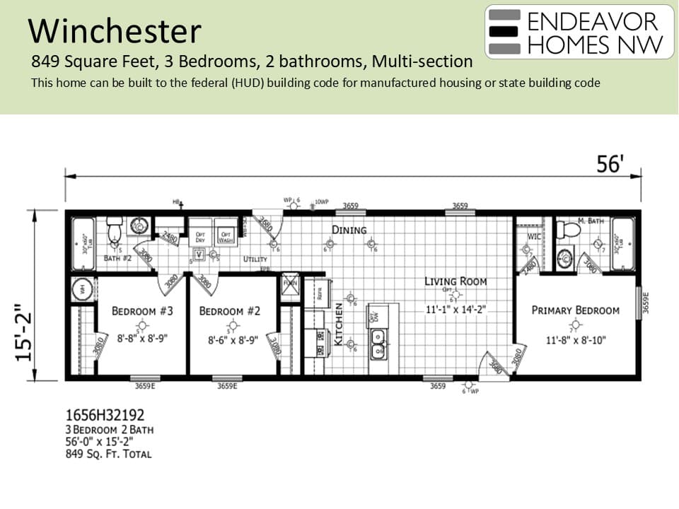 Winchester 849 floor plan
