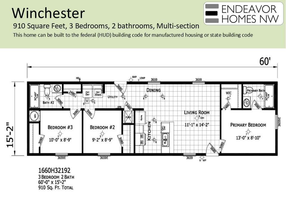 Winchester 910 floor plan