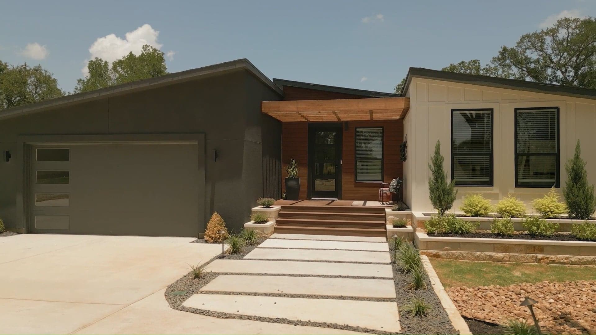 Modern factory-built home exterior