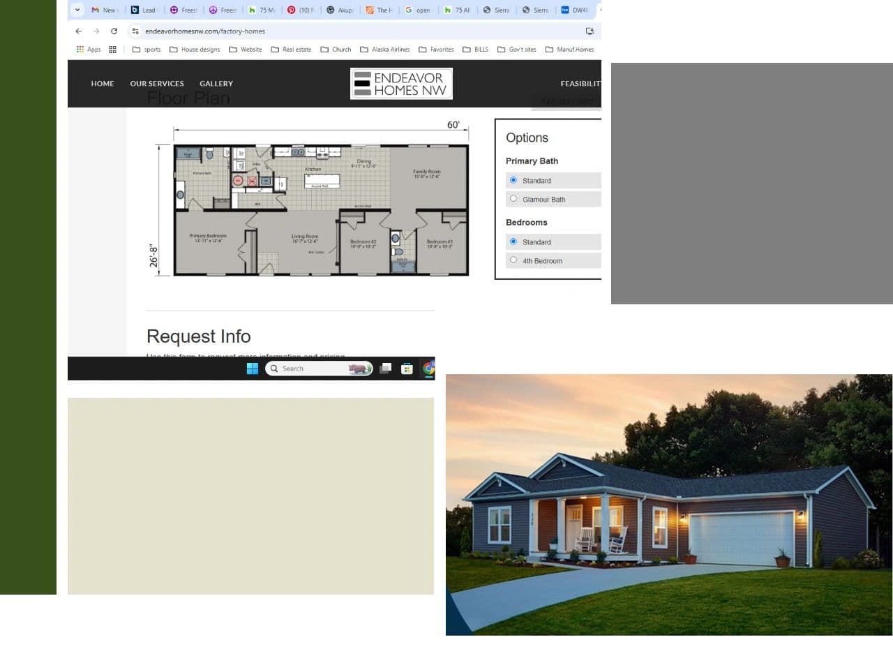 Factory-built home floor plan layout